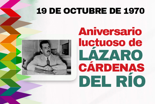 19 de octubre de 1970. Aniversario luctuoso de Lázaro Cárdenas del Río.