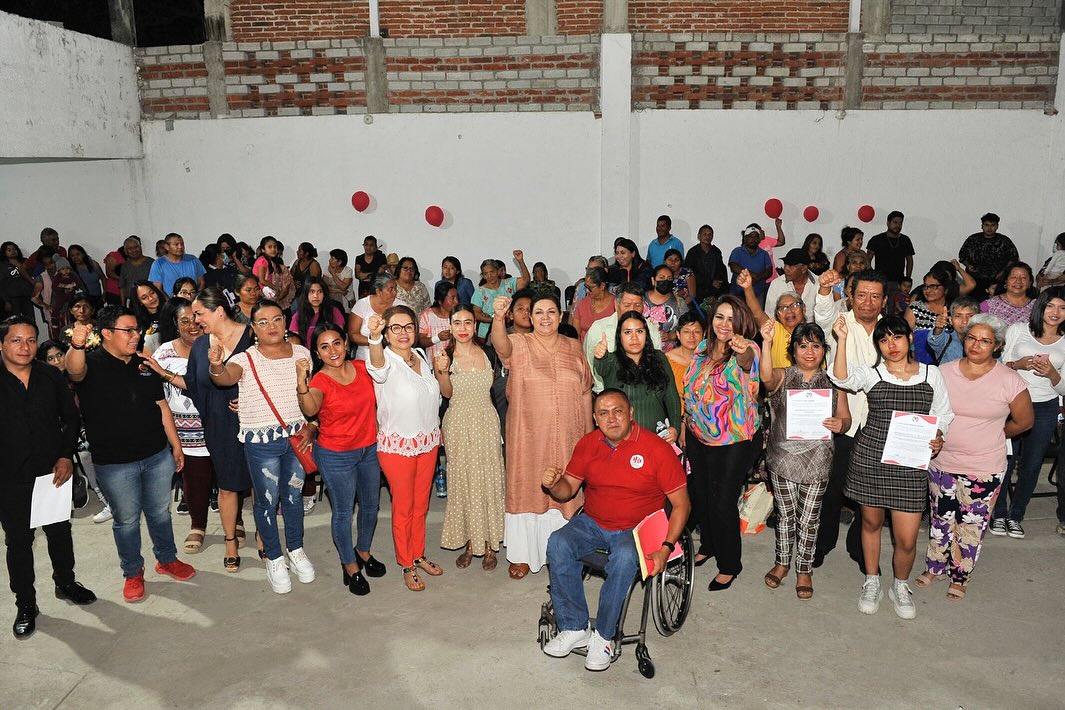 Toma de protesta del Comité Municipal del PRI en Santa Lucía del Camino, Oaxaca.