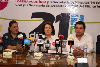 PRESENTA PRI EL RETO 21 DÍAS POR MÍ SALUD PARA QUE LAS PERSONAS SE COMPROMETAN A ACTIVARSE FÍSICAMENTE Y A...