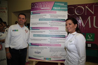 FIRMA TELLO CONTRATO CON LAS MUJERES EN FRESNILLO