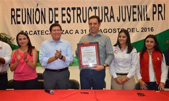 OFRECEN JÓVENES PRIISTAS RESPALDO  Y TRABAJO DE UNIDAD EN TORNO A ALEJANDRO TELLO