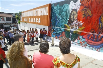 ACOGE CDE DEL PRI MURAL CONMEMORATIVO ‘ENCUENTRO DE DOS CULTURAS E IDEOLOGÍAS’