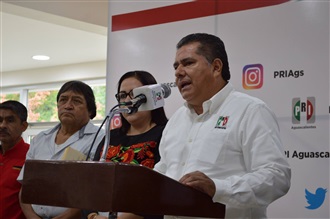 PALABRAS  ENRIQUE JUÁREZ RAMÍREZ  PRESIDENTE DEL COMITÉ DIRECTIVO ESTATAL DEL PRI AGS. RUEDA DE PRENSA LAN...
