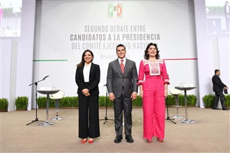 INICIA EL SEGUNDO DEBATE DE CANDIDATOS A LA DIRIGENCIA NACIONAL DEL PRI