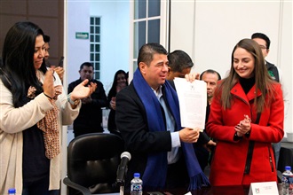 DECLARAN ELECTOS COMO PRESIDENTE Y SECRETARIA GENERAL DEL PRI CDMX A ISRAEL BETANZOS Y TANIA LARIOS