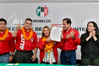 SE REGISTRA LUCY MEZA COMO PRECANDIDATA DEL PRI A LA GUBERNATURA DE MORELOS