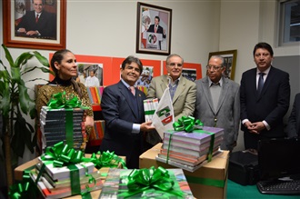 DONA EL SENADOR MIGUEL ROMO MEDINA IMPORTANTE COLECCIÓN DE LIBROS A LA BIBLIOTECA “ENRIQUE OLIVARES SANTANA” DEL PRI